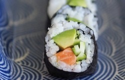 Wildtype salmon sushi